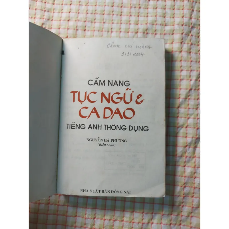 [Tiếng Anh thông dụng] - CẨM NANG TỤC NGỮ & CA DAO 713710