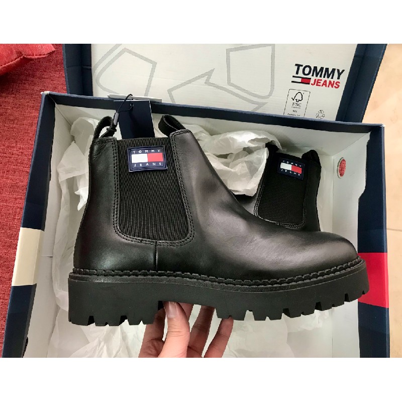 Tommy Jeans CHELSEA BOOT Black size 41(chính hãng) 14231