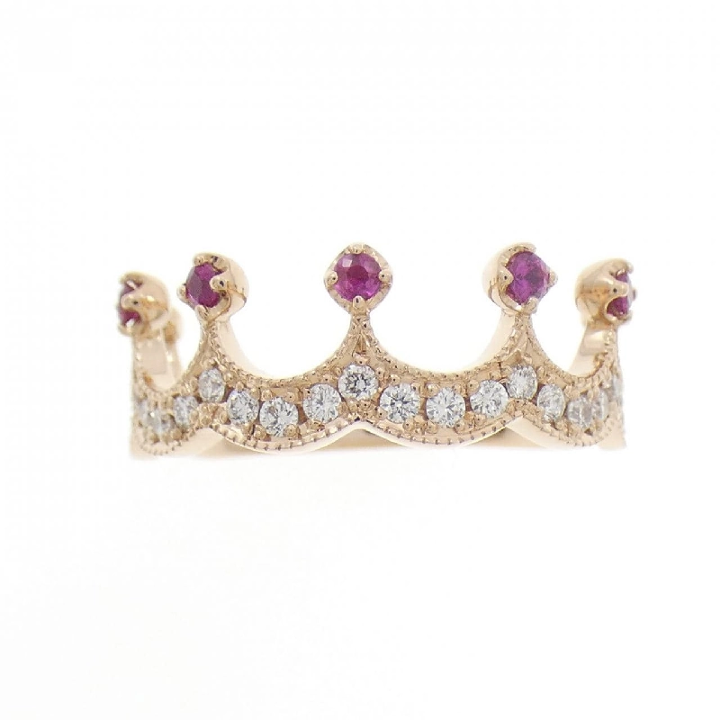 Nhẫn Ruby K18PG Crown 0.10CT - Hàng hiệu Chính hãng 851182