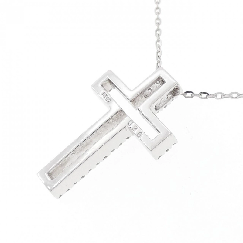 K18WG Dây chuyền kim cương hình chữ thập 0.26CT - Hàng hiệu Chính hãng 851122
