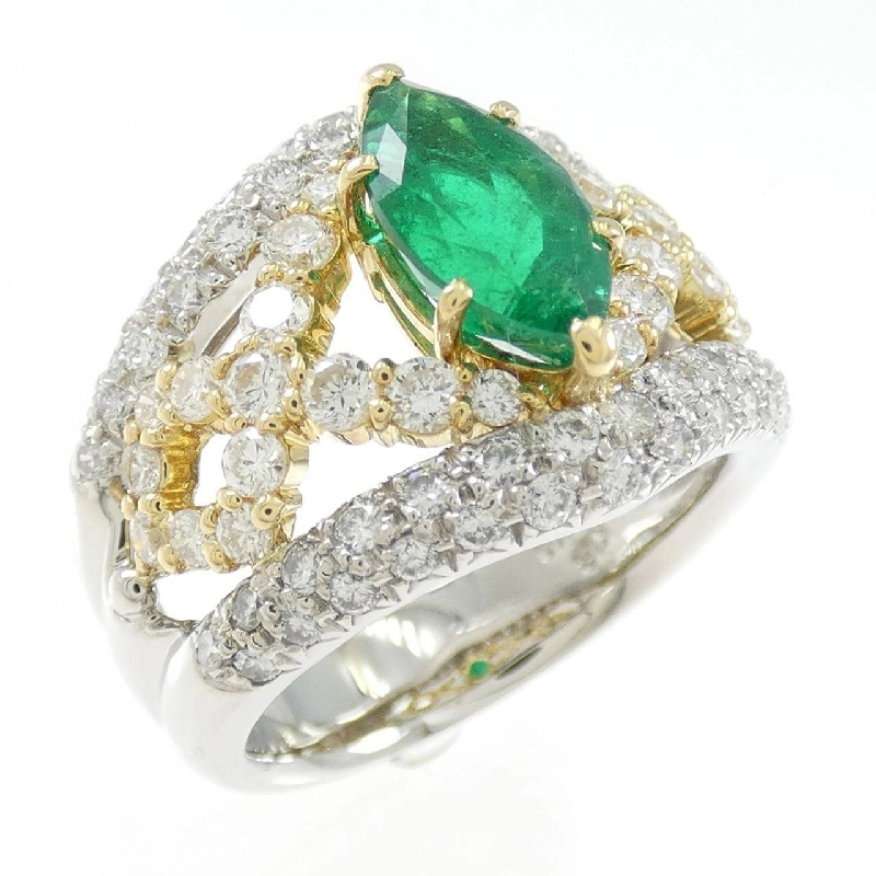 Nhẫn Emerald PT900/K18YG 1.48CT 667420