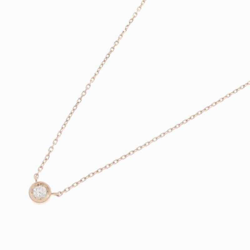 K18PG Solitaire Dây chuyền kim cương - Hàng hiệu Authentic 863324