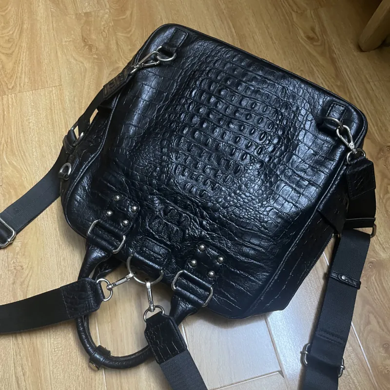 Balo đa năng size 29*30*13 da thật dập vân 2hand 933088