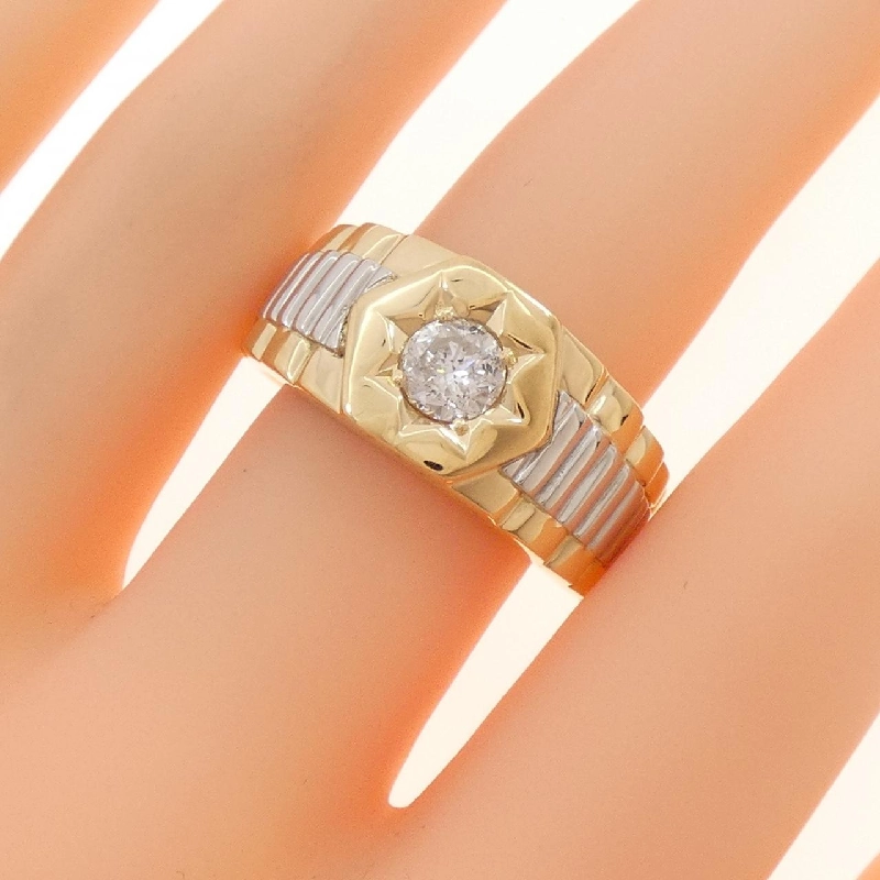 Nhẫn kim cương K18YG/PT900 0.60CT 667113