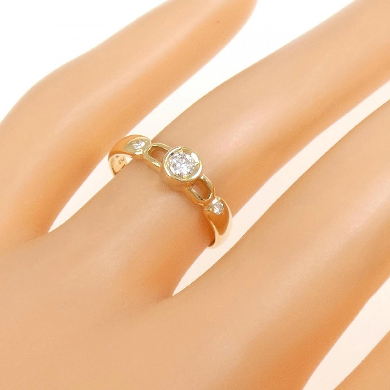 Nhẫn kim cương K18YG 0.12CT 668828