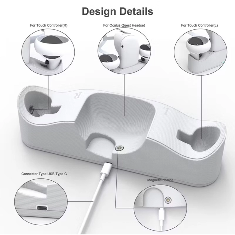 Đế sạc nhanh từ tính cho kính thực tế ảo oculus quest2 479628