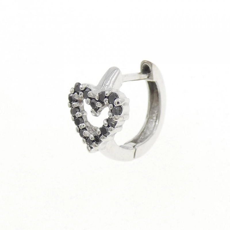 K10WG Bông tai kim cương hình trái tim 0.09CT một bên - Hàng hiệu Chính hãng 862235