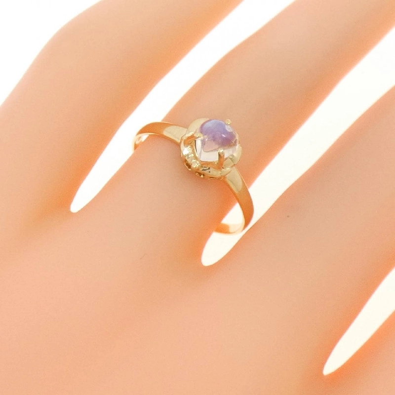 Nhẫn đá mặt trăng K18YG hình trái tim - Hàng hiệu Authentic 854530