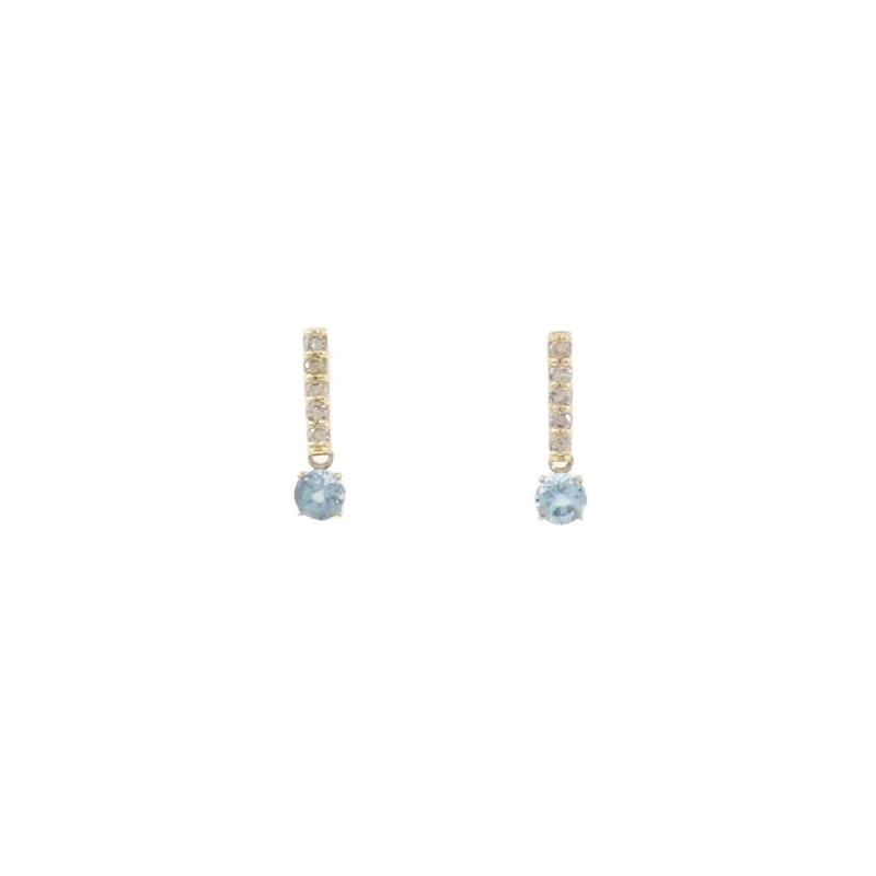 K18YG Blue Topaz Bông tai - Hàng hiệu Chính hãng 870747