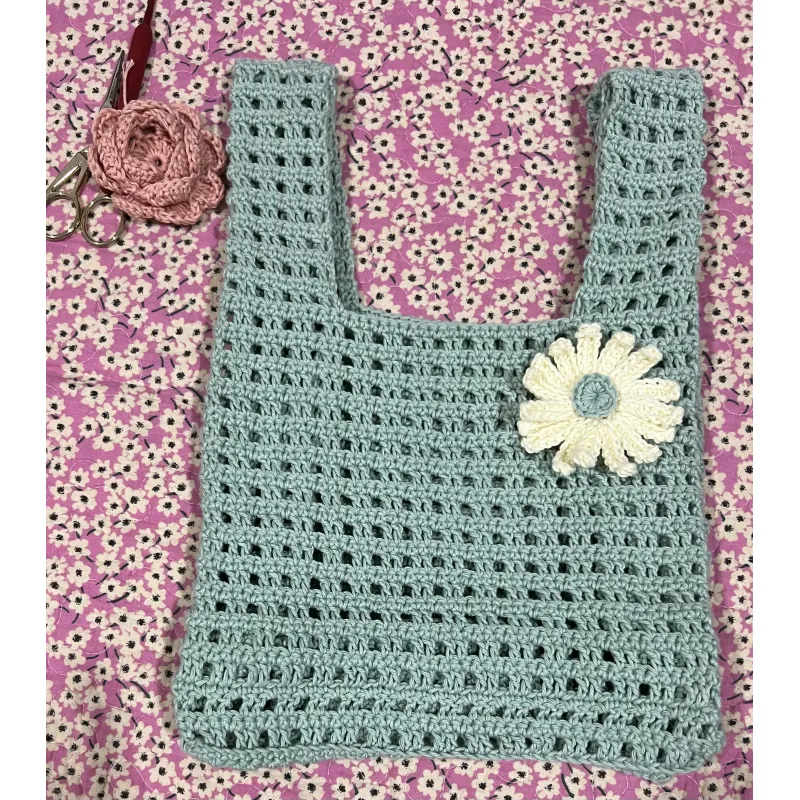 TÚI LEN SỢI MÓC TAY HOẠ TIẾT DỄ THƯƠNG - HANDMADE CROCHET BAG 763492