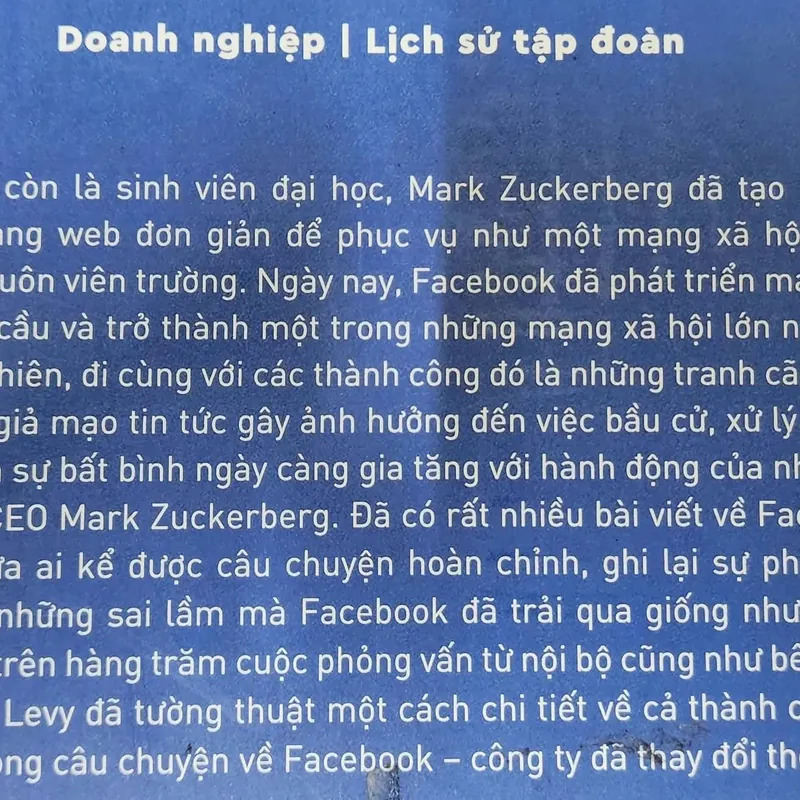 FACEBOOK - THE INSIDE STORY (Steven Levy) - bìa cứng & đẹp 731349