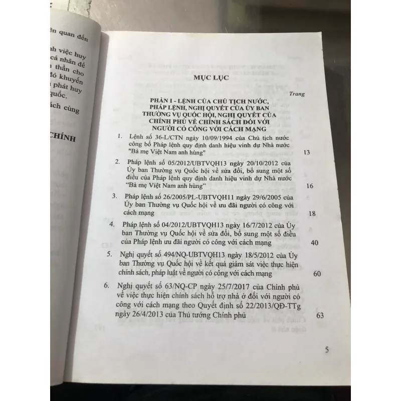 Văn bản pháp luật thực hiện chính sách ưu đãi với người có công 977707