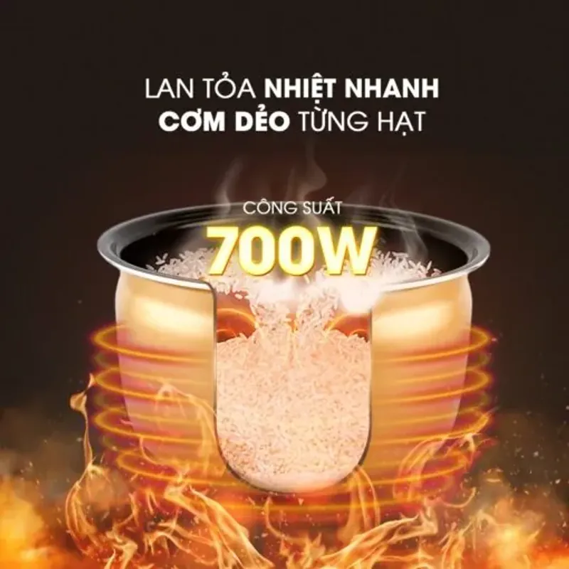 Nồi cơm điện KALITE KRC8018 lòng gốm Ceramic chống dính chống xước 781748