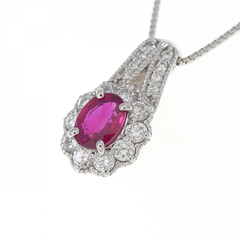 Dây chuyền ruby PT900/PT850 0.40CT - Hàng hiệu Authentic 858784