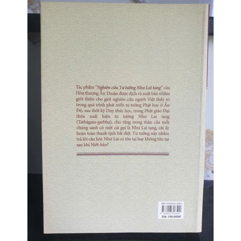 Sách Nghiên cứu Tư tưởng Như Lai tạng - Hòa thượng Ấn Thuận mới 100% 643300