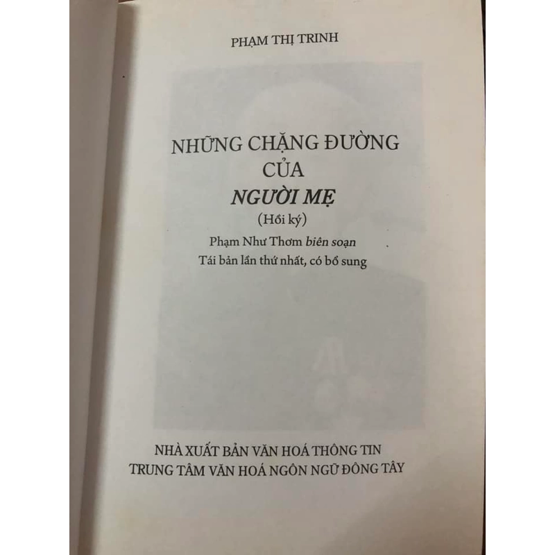 Sách Những chặng đường của người mẹ - Hồi ký Phạm Thị Trinh 306648