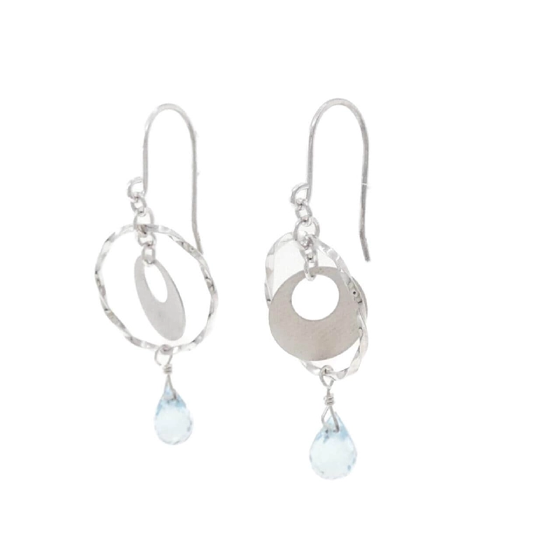 K10WG Blue Topaz Bông tai - Hàng hiệu Chính hãng 865906