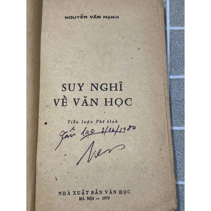 SUY NGHĨ VỀ VĂN HỌC - NGUYỄN VĂN HẠNH - 1979 545888