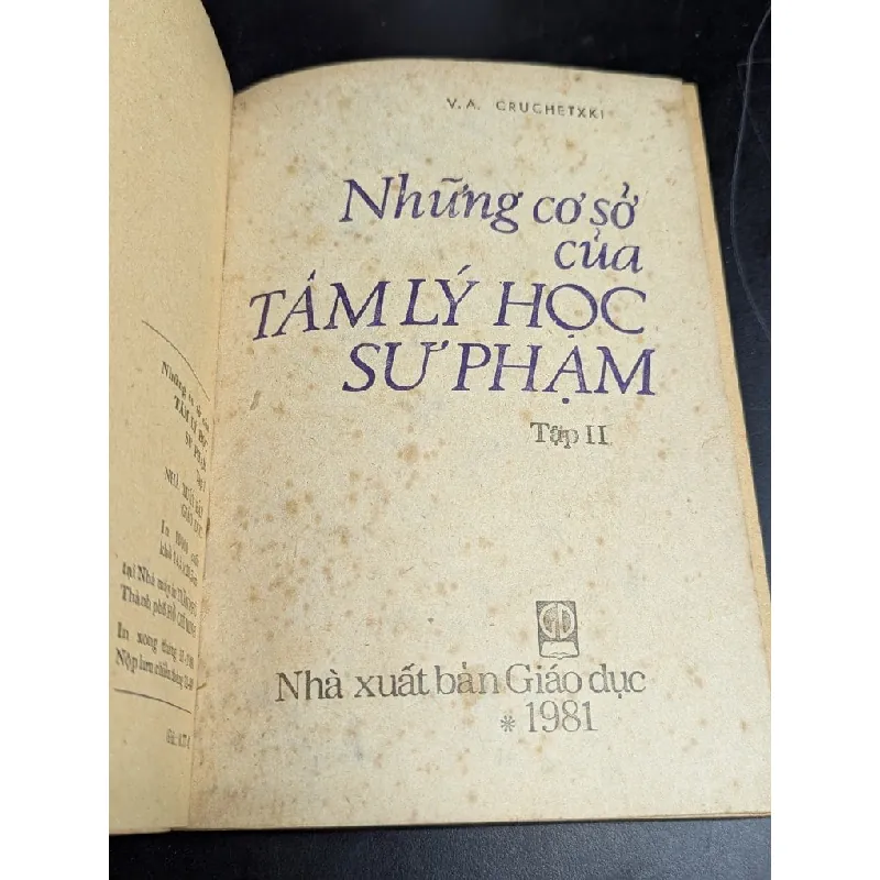 Những cơ sở của tâm lý học sư phạm - V.A.Cruchetxki 590978