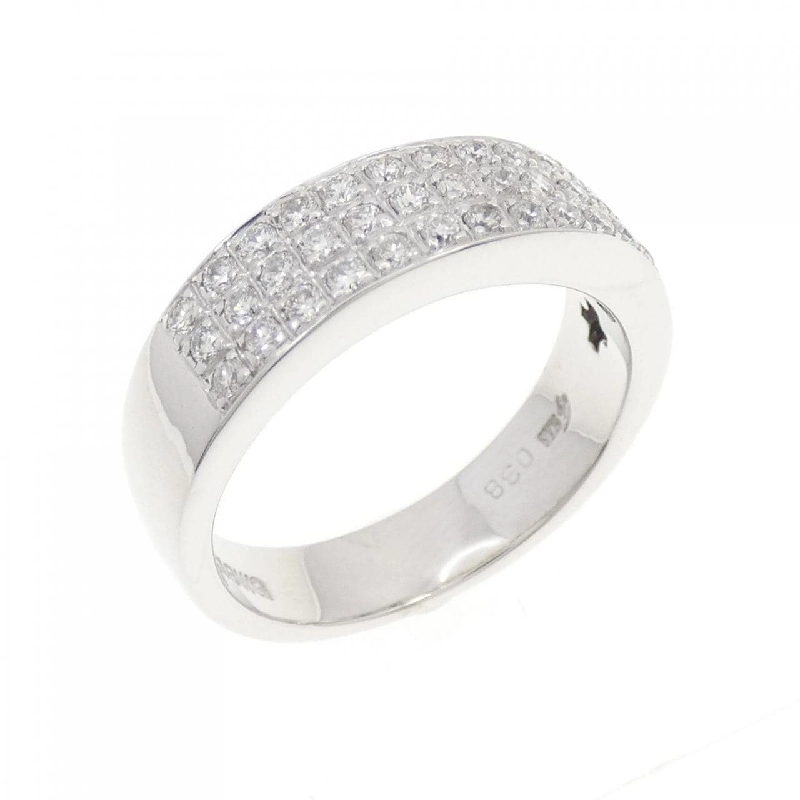 Nhẫn kim cương Pavé K18WG 0.38CT 670750