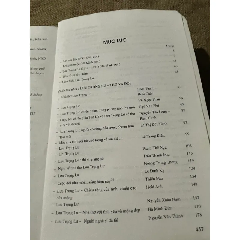 về tác gia và tác phẩm : Lưu Trọng Lư - sách khổ lớn, xuất bản 2000x 573519