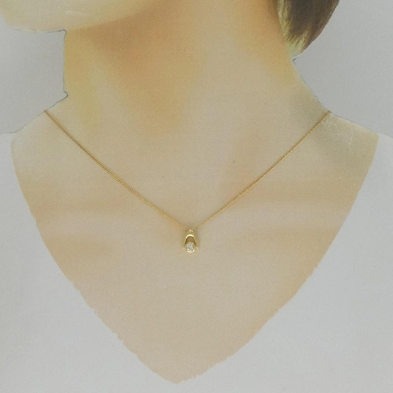 K18YG Dây chuyền kim cương 0.14CT - Hàng hiệu Chính hãng 859514