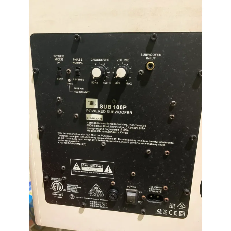 Loa Subwoofer JBL SUB 100P công suất 100W màu trắng chính hãng 715692