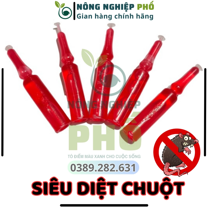 [XẢ KHO] 10 Ống chuột NƯỚC ĐỎ hàng nội địa Trung. Trừ sạch nhanh các loại chuột sau 1 lần 508251