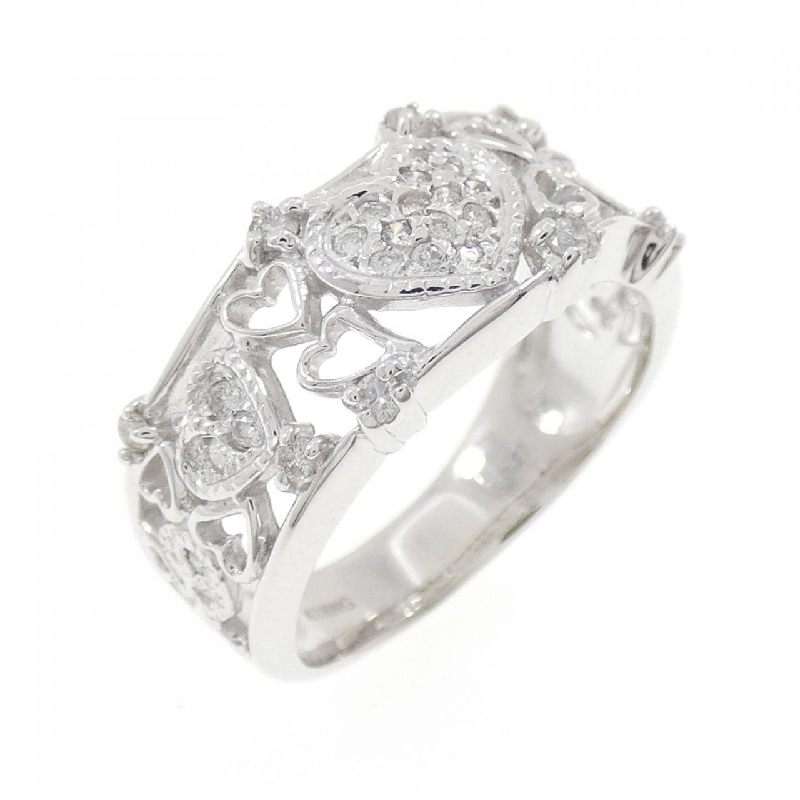 Nhẫn kim cương hình trái tim K18WG 0.27CT 668960