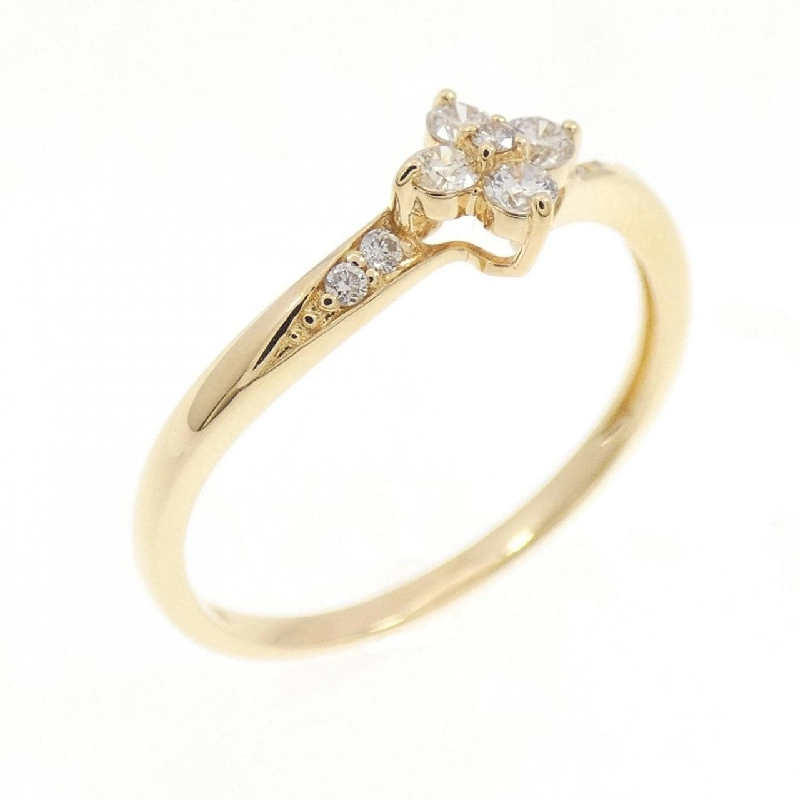 Nhẫn kim cương K18YG hoa 666695