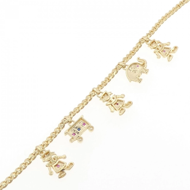 K18YG Vòng tay đá màu - Hàng hiệu Chính hãng 873053