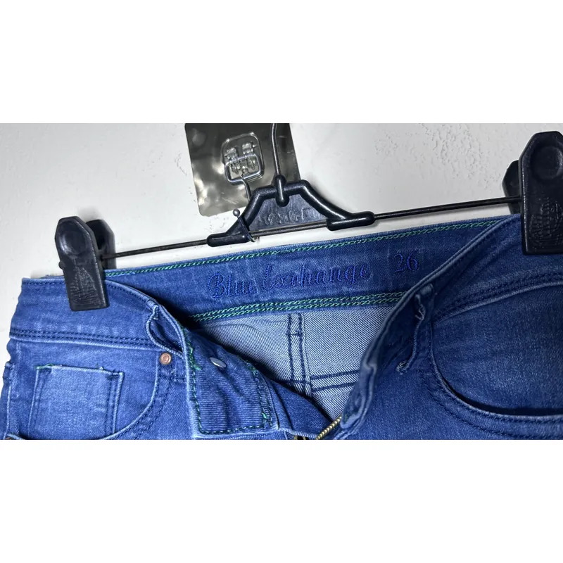 Quần jean nữ lưng - Blue exchange co dãn - size M, màu xanh 733352