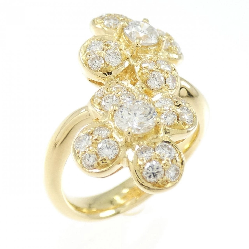 Nhẫn kim cương hoa K18YG 1.09CT 667744