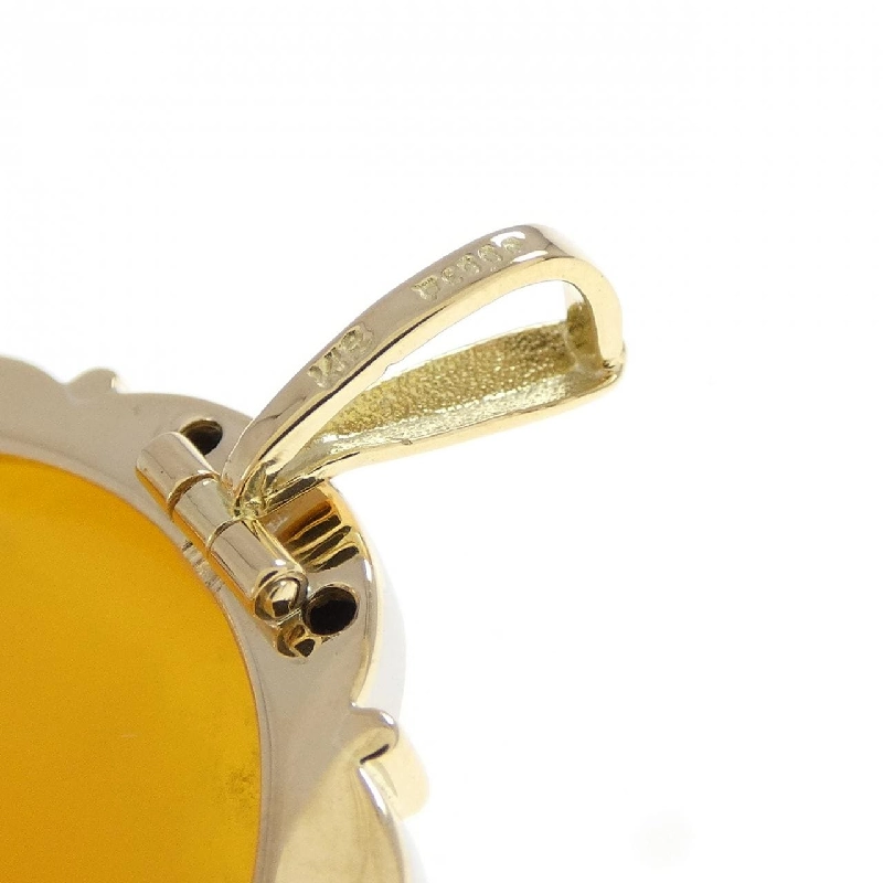 K18YG/PT900 Mặt dây chuyền ngọc bích - Hàng hiệu Authentic 872427