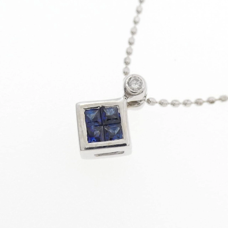 K18WG Sapphire Necklace 0.20CT - Hàng hiệu Authentic 857707