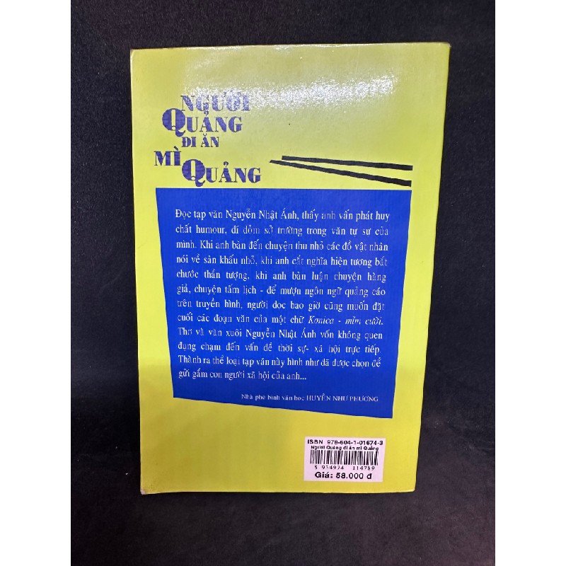 Người Quảng đi ăn mì Quảng Nguyễn Nhật Ánh (sách in) Mới 80% SBM2101 65317