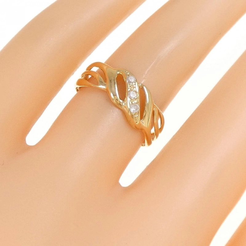 Nhẫn kim cương K18YG 0.06CT 668745