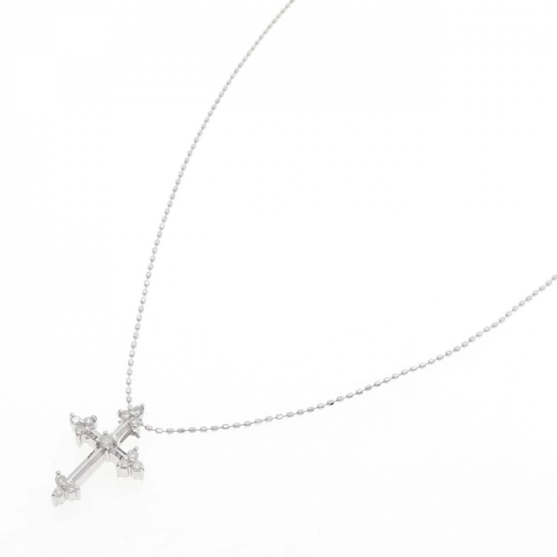 K18WG Dây chuyền kim cương chéo 0.14CT - Hàng hiệu Chính hãng 858548