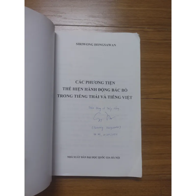Sách: Các PT thể hiện hành động bác bỏ trong Tiếng Thái và Tiếng Việt - Siriwong Hongsawan 737099