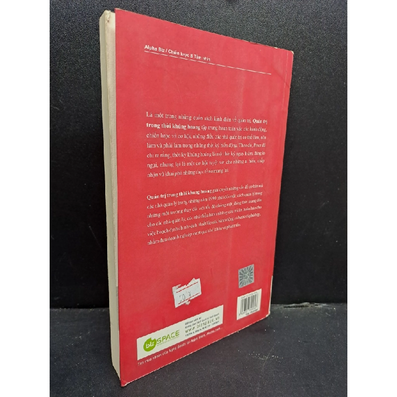 Quản trị trong thời khủng hoảng mới 80% lõi dư bìa, chóc gáy nhẹ 2012 HCM0107 Peter Drucker QUẢN TRỊ 339800