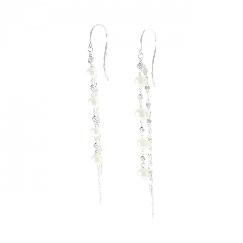 K18WG Bông tai ngọc trai Akoya - Hàng hiệu Authentic 868829