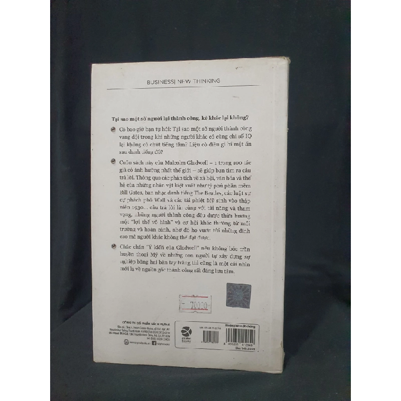 Những kẻ xuất chúng mới 70% 2020 HSTB.HCM205 MALCOLM GLADWELL SÁCH KỸ NĂNG 163560