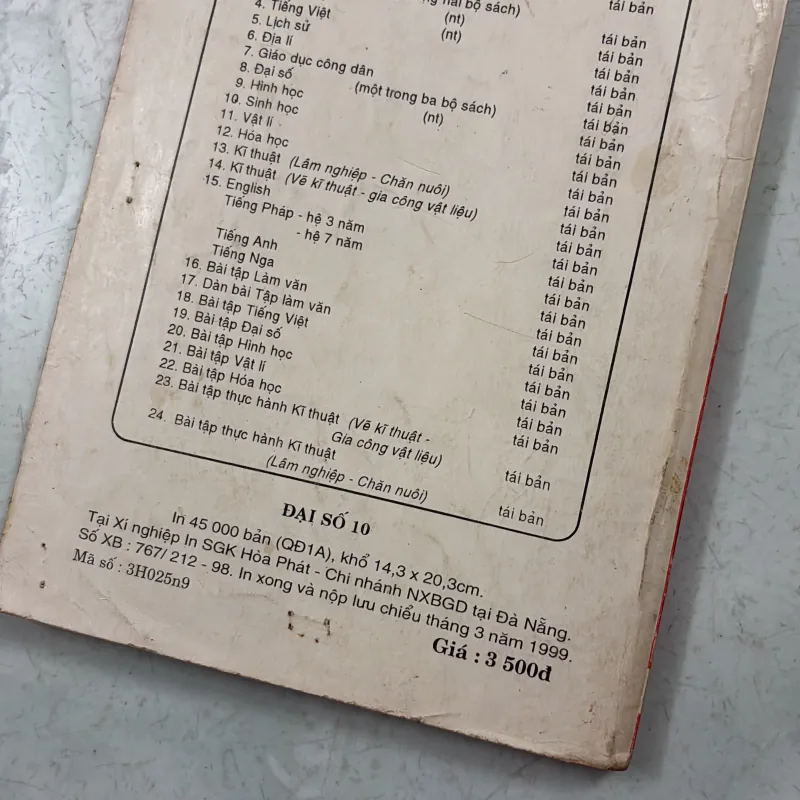 Đại số 10 - 1999s 1011458