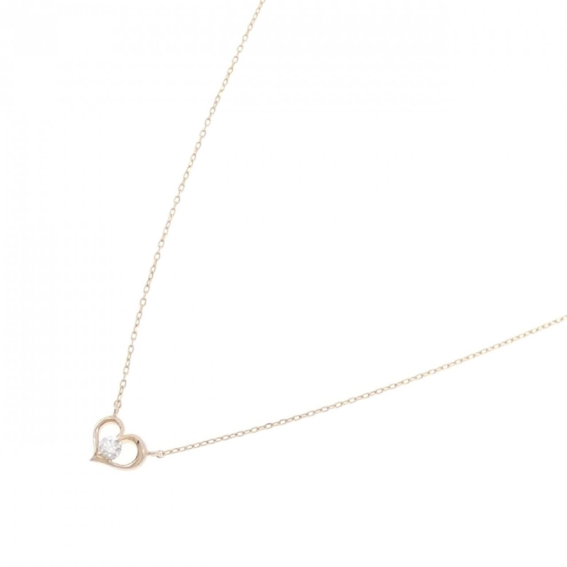 K18PG Dây chuyền hình trái tim kim cương - Hàng hiệu Authentic 861080