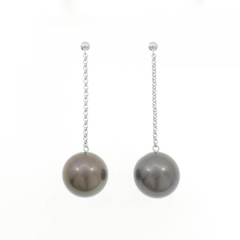 K18WG Bông tai ngọc trai đen 13.5mm - Hàng hiệu Chính hãng 865802