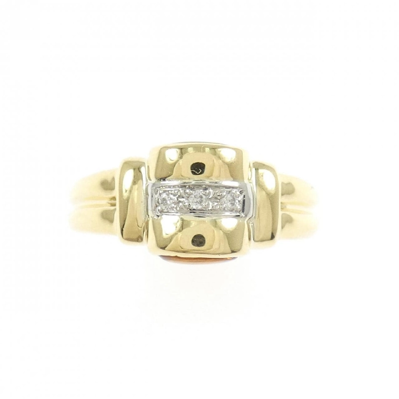 Nhẫn đá màu K18YG/PT900 - Hàng hiệu Authentic 850879