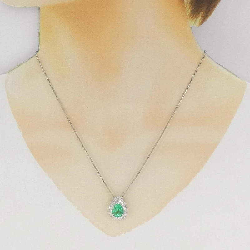 Dây chuyền Emerald PT900/PT850 2.30CT - Hàng hiệu Chính hãng 863544