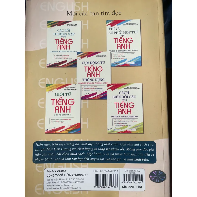 Sách Giải thích ngữ pháp Tiếng Anh - Mai Lan Hương, Hà Thanh Uyên mới 90% 1035920