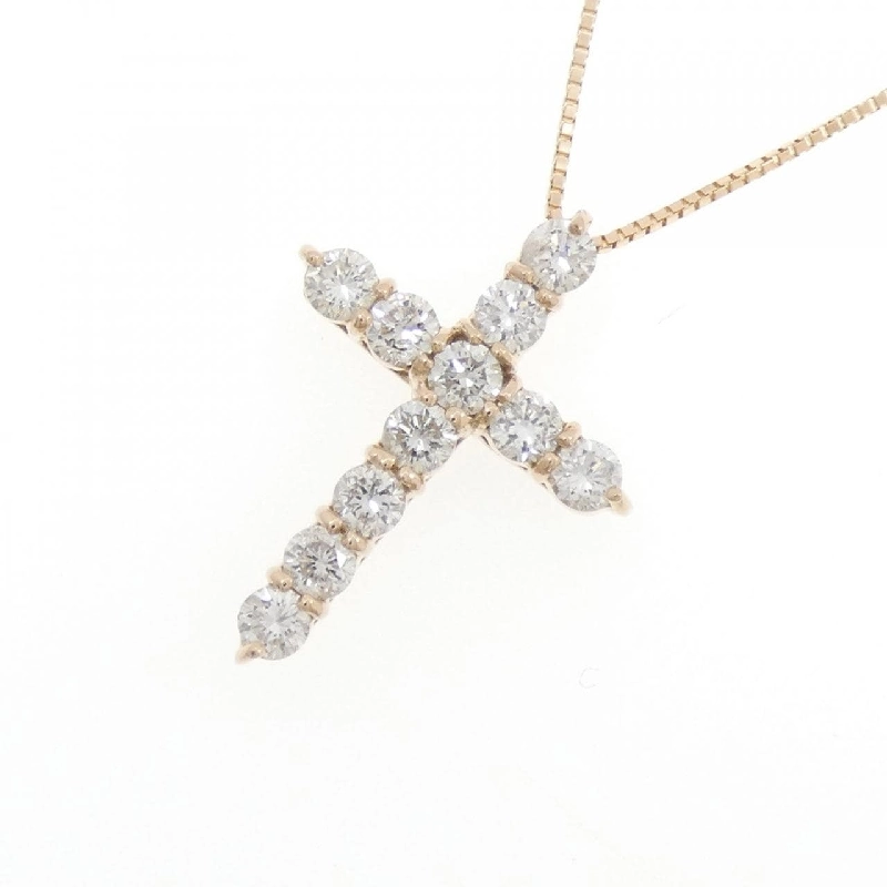 K18PG Dây chuyền kim cương hình chữ thập 1.00CT - Hàng hiệu Chính hãng 860489