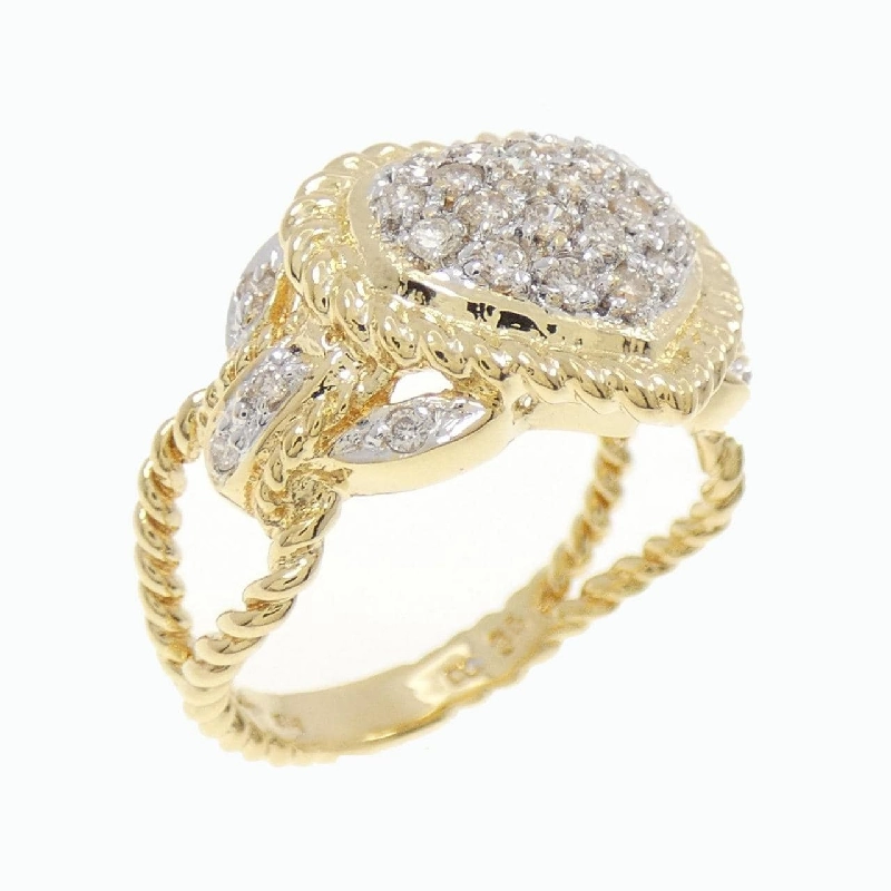 Nhẫn kim cương hình trái tim Pavé K18YG/K18WG 0.35CT - Hàng hiệu Chính hãng 856017